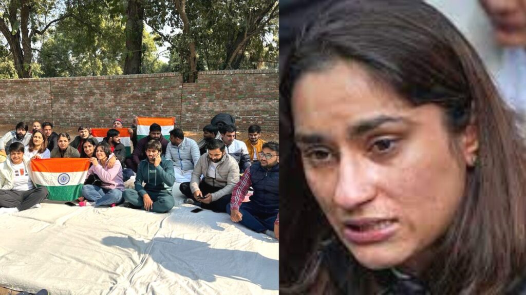 Vinesh phogat Wrestlers Protest(Image source-Twitter,Google)