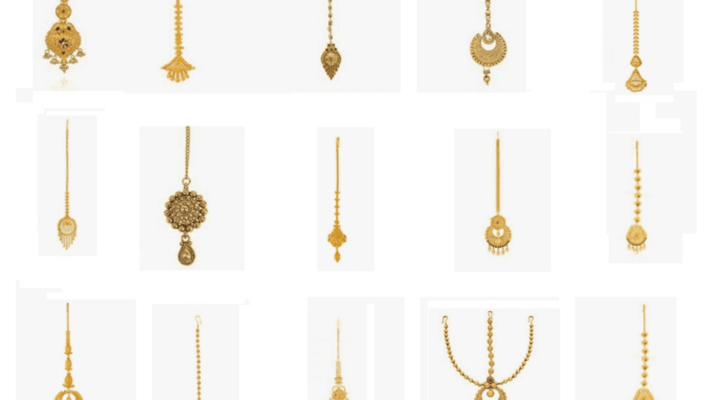 Gold Maang Tika Designs 