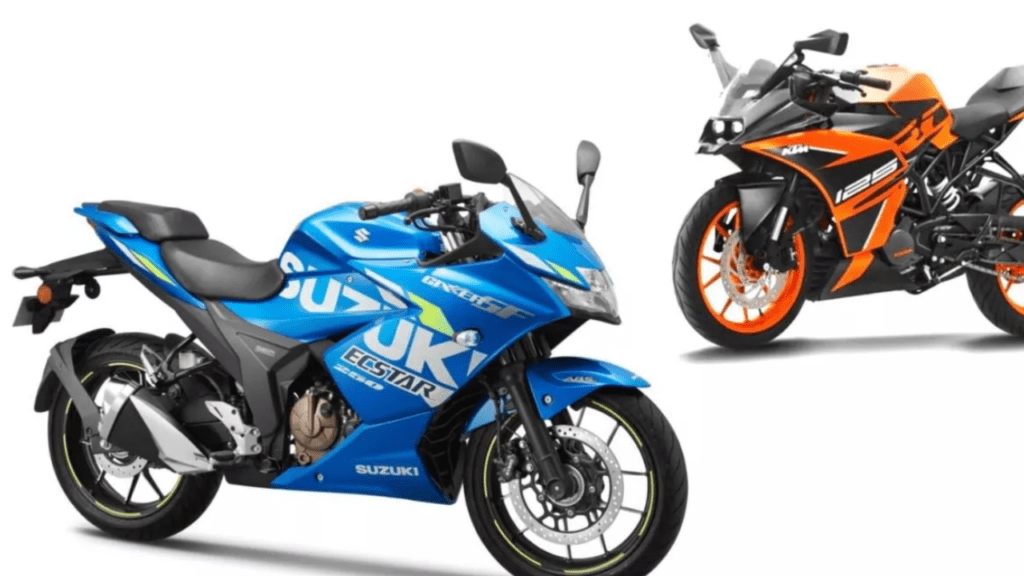 KTM RC 125 VS Suzuki Gixxer SF250