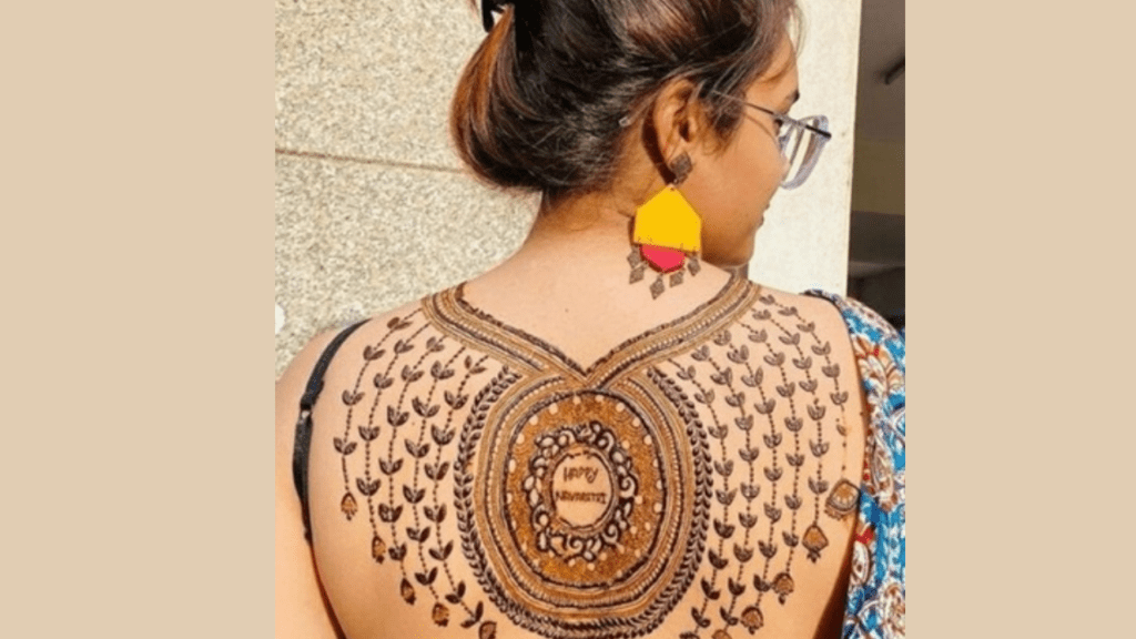 Mhendi Designs For Back Blouse