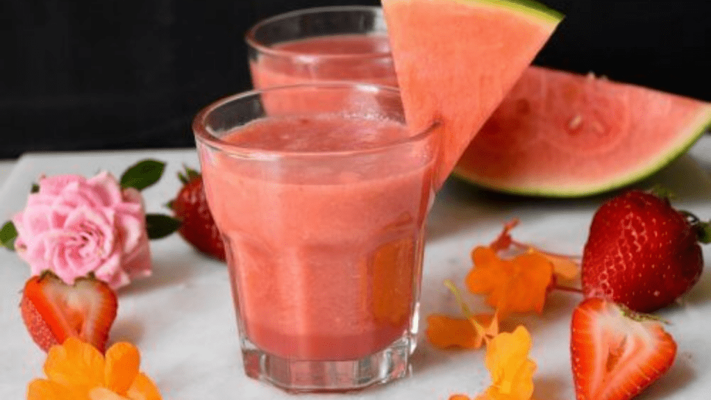 Watermelon and Strawberry Smoothie