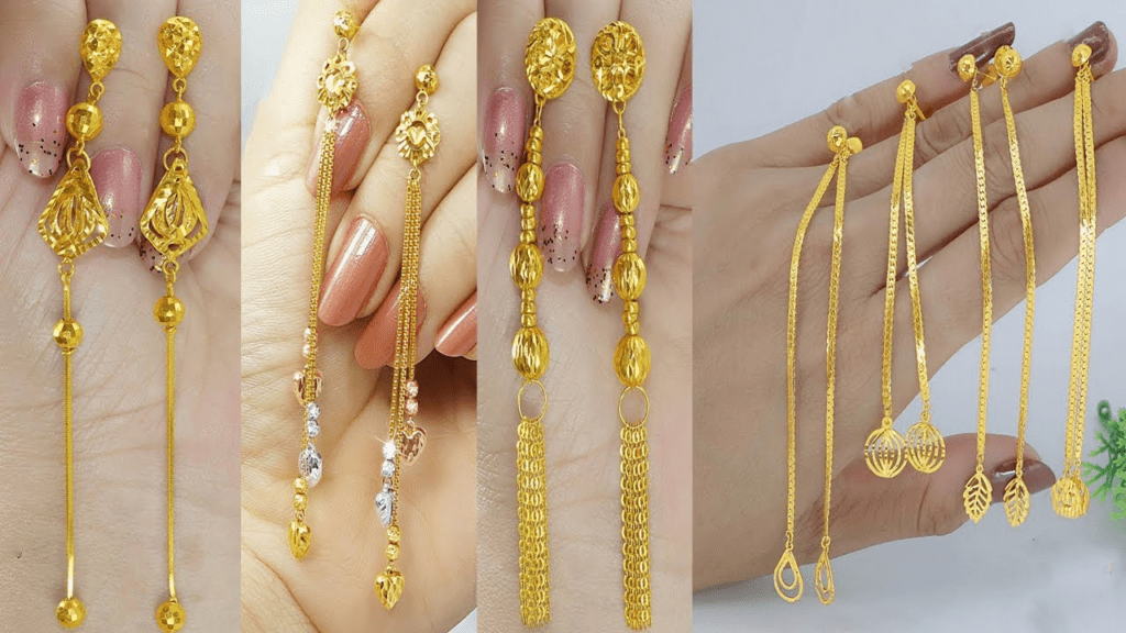 Gold Chain Earring Designs