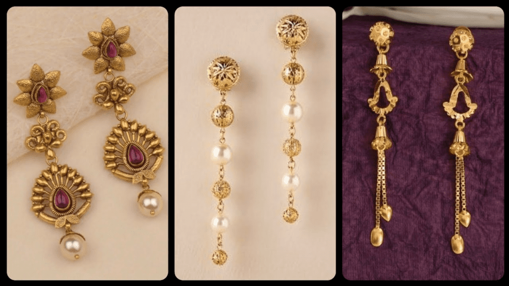 Gold Chain Earring Designs