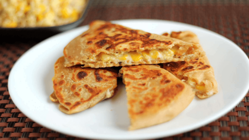 Corn Paratha Pizza