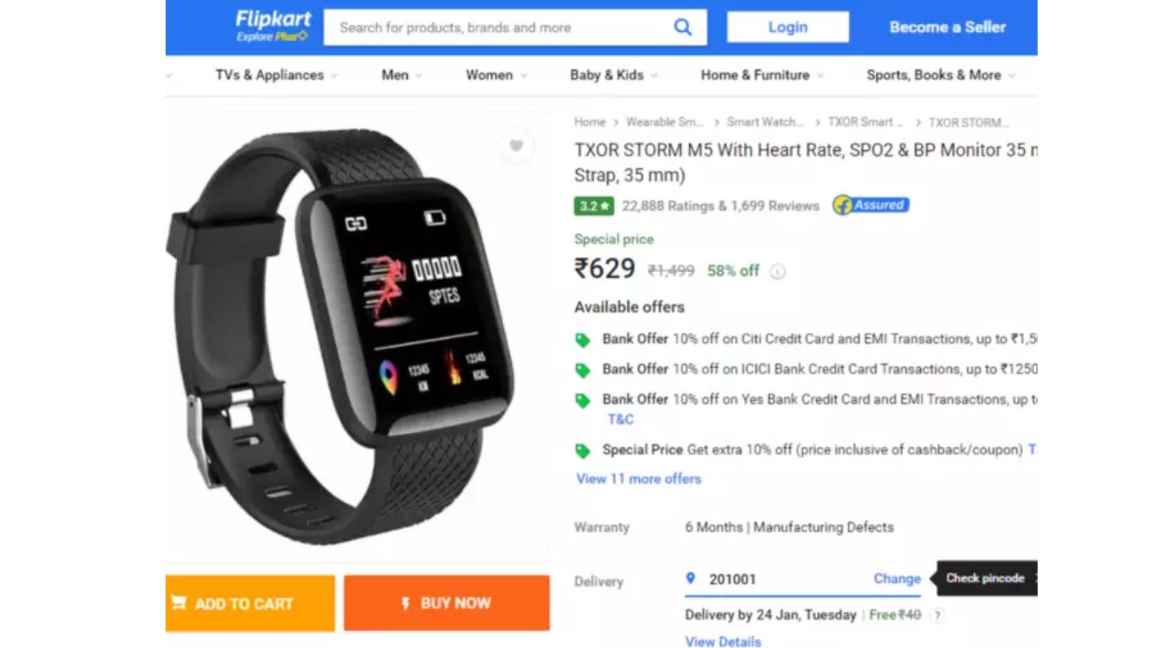 Flipkart smartwatch offer