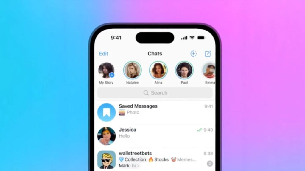 Telegram story feature 