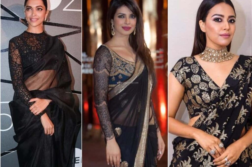 Black Saree Style