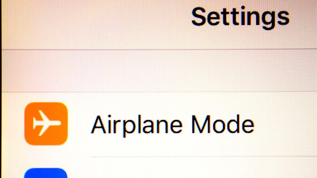 airplane mode in  Flight