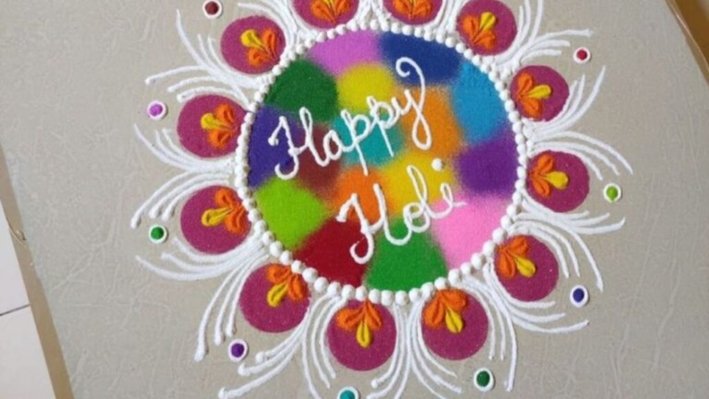 Holi Rangoli designs 