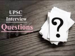 UPSC Interview Questions