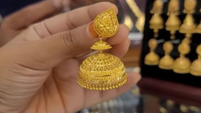 Gold jhumka Design