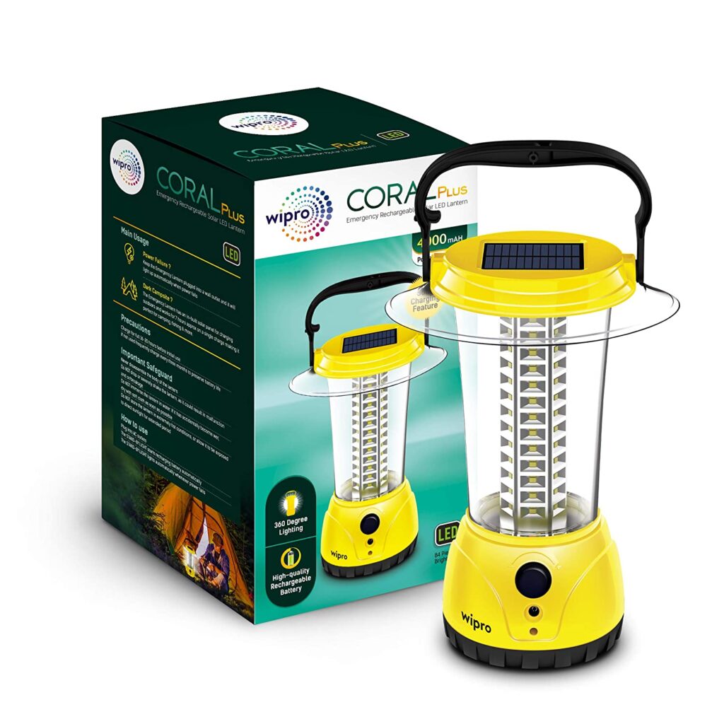 Wipro Corel Plus Rechargeable soler LED LAntern