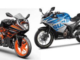 KTM RC 125 VS Suzuki Gixxer SF250