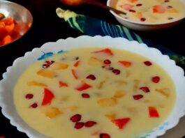 Fruit custard recipe