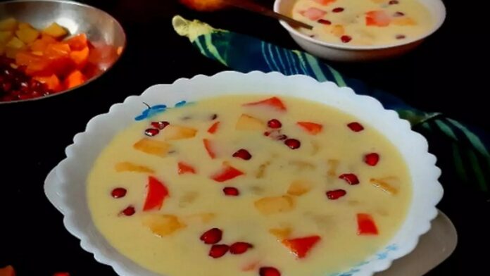 Fruit custard recipe