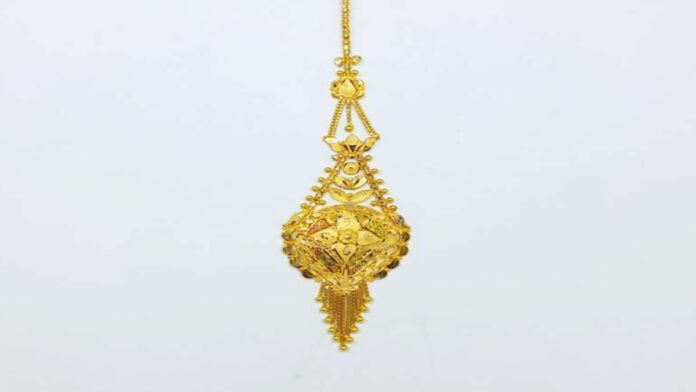 Gold mangtika Designs