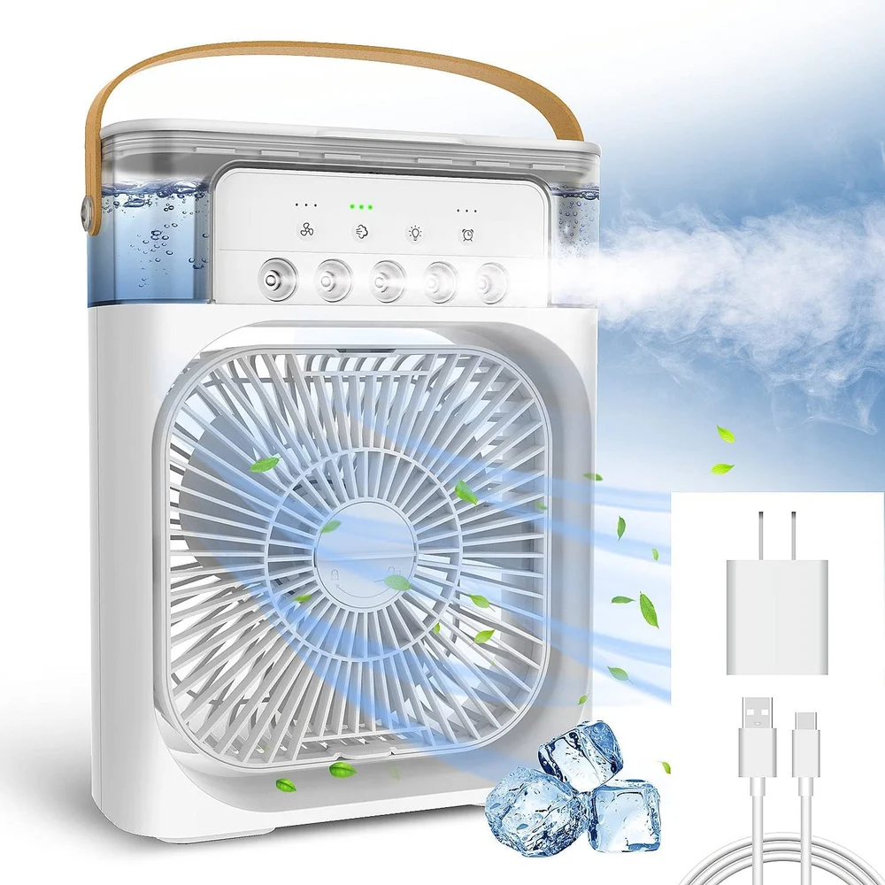 Mini LED Humidifier Cooling Fan