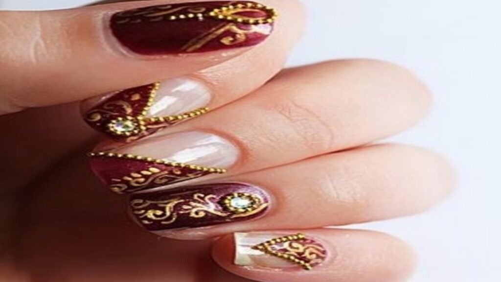 Nailpaint Designs For bride 