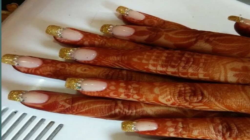 Nailpaint Designs For bride 