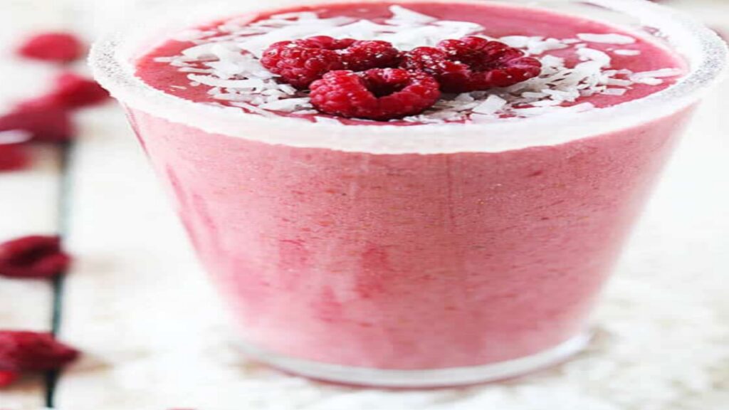 Raspberry coconut smoothie 