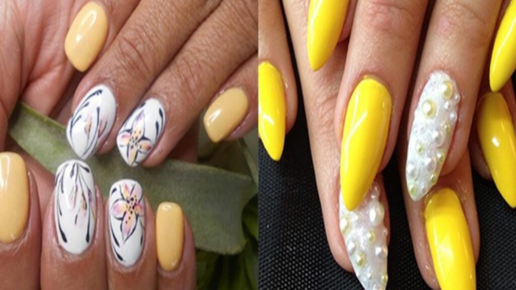 Nail Art For Yellow Dress 