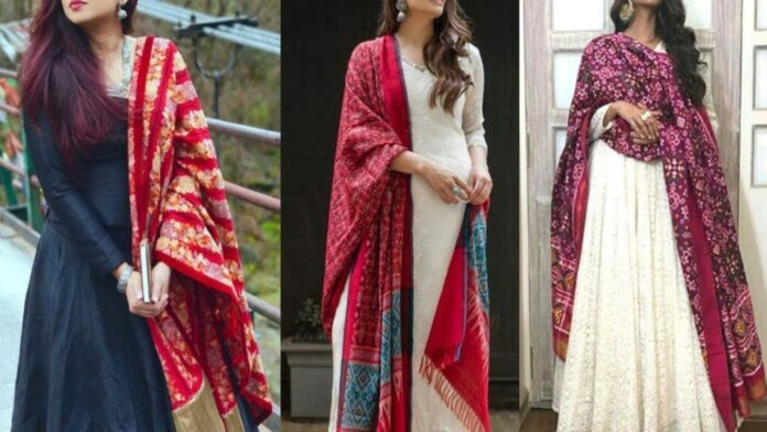 Heavy dupatta design