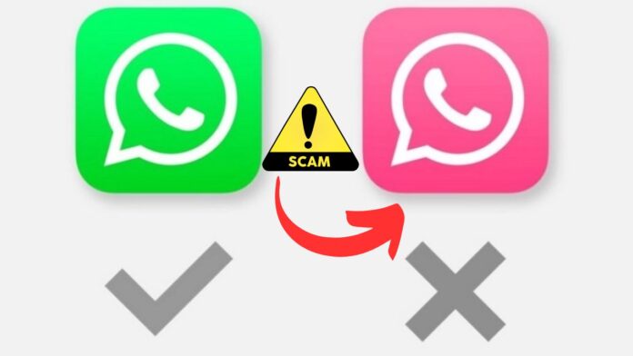 Pink whatsapp scam