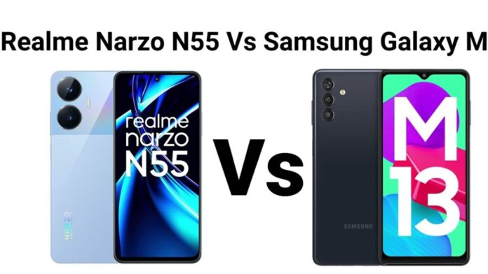 Samsung Galaxy M04 Vs Realme Narzo N55