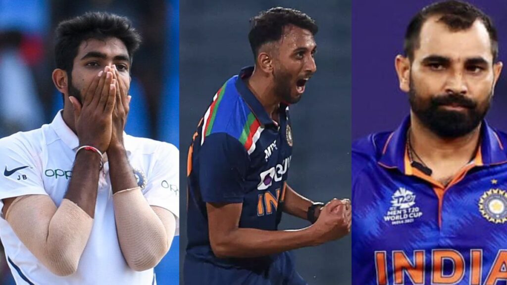 Jspreet Bumrah, Prasidh Krishna and Mohammad Shami