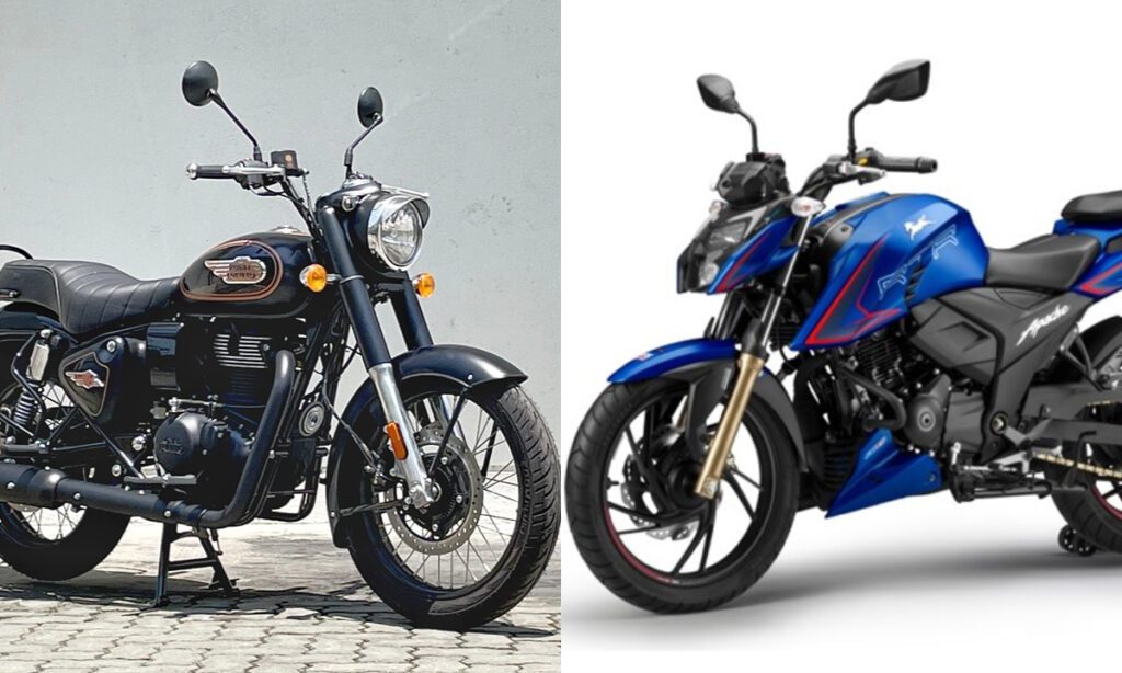 royal Enfield Bullet 350 vs TVS Apache RTR 200 4V